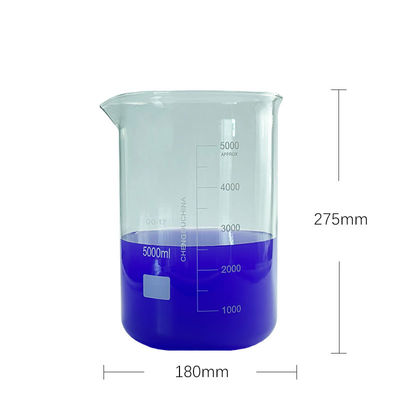 Bicchiere di laboratorio di misurazione in vetro 5000 ml bottiglia multimediale con reagente personalizzabile