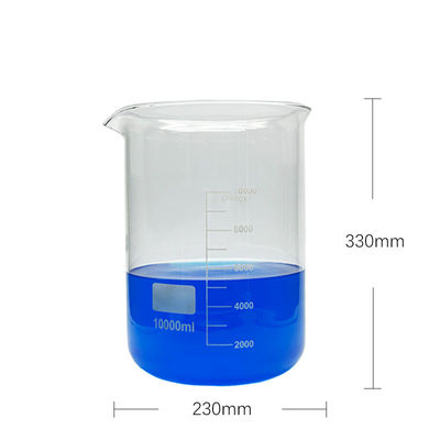Bicchiere di laboratorio di misurazione in vetro 10000 ml Bottiglia multimediale con reagente personalizzabile