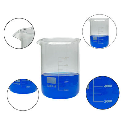 Bicchiere di laboratorio di misurazione in vetro 10000 ml Bottiglia multimediale con reagente personalizzabile